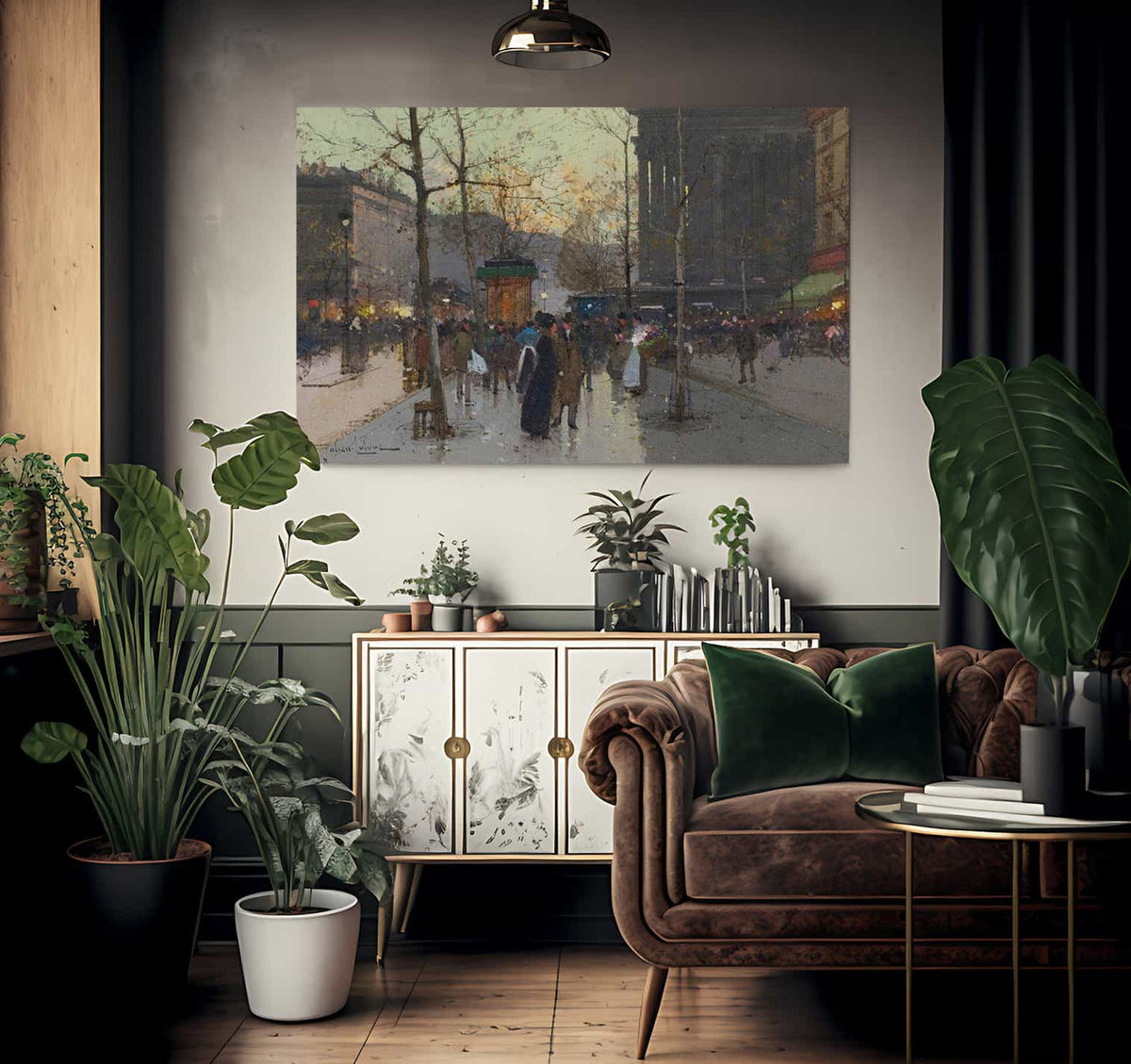 Marche De Fleurs La Madeleine By Eugene Galien Laloue Fine Art Print