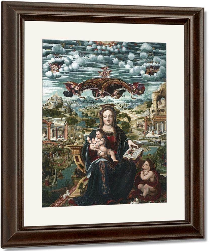 Mare De Deu El Nen Jesus I Sant Joanet By Joan De Burogunga Ii Fine Art Print