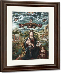 Mare De Deu El Nen Jesus I Sant Joanet By Joan De Burogunga Ii Fine Art Print