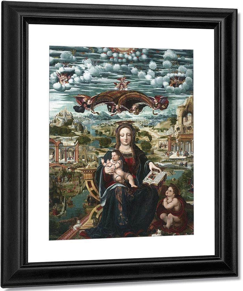 Mare De Deu El Nen Jesus I Sant Joanet By Joan De Burogunga Ii Fine Art Print