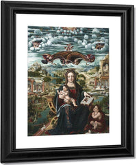Mare De Deu El Nen Jesus I Sant Joanet By Joan De Burogunga Ii Fine Art Print