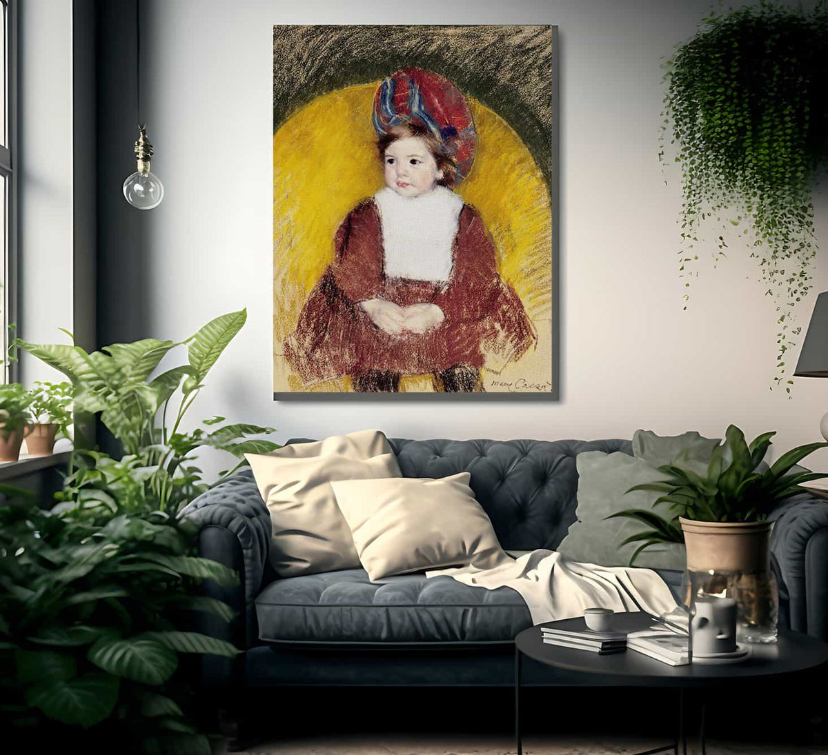 Margot In A Dark Red Costume By Mary Cassatt Fine Art Print