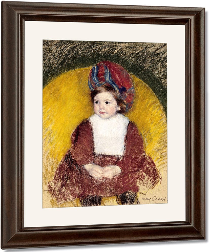 Margot In A Dark Red Costume By Mary Cassatt Fine Art Print