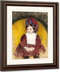 Margot In A Dark Red Costume By Mary Cassatt Fine Art Print