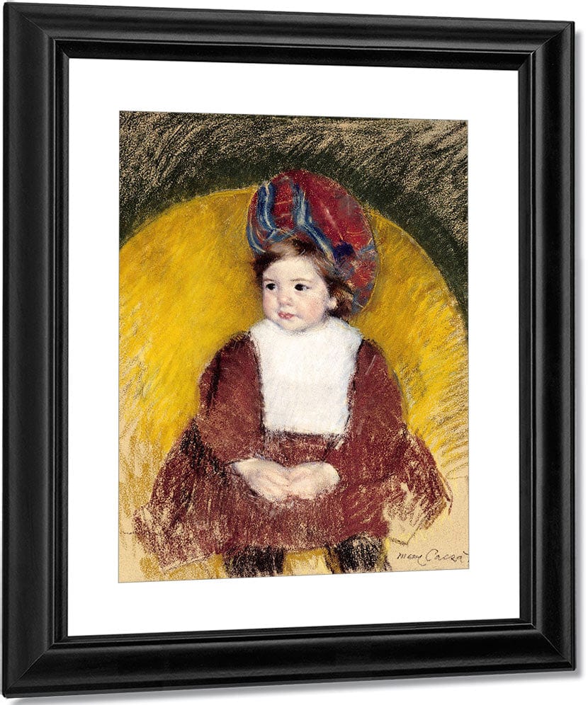 Margot In A Dark Red Costume By Mary Cassatt Fine Art Print
