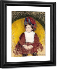 Margot In A Dark Red Costume By Mary Cassatt Fine Art Print