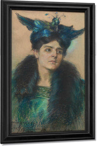 Marianne With Hat By Alice Pike Barney Fine Art Print