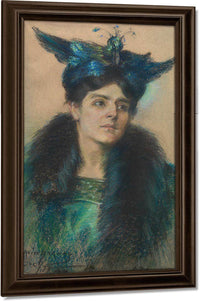 Marianne With Hat By Alice Pike Barney Fine Art Print