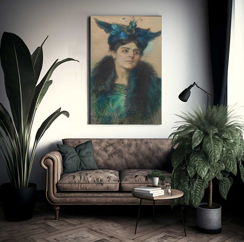 Marianne With Hat By Alice Pike Barney Fine Art Print
