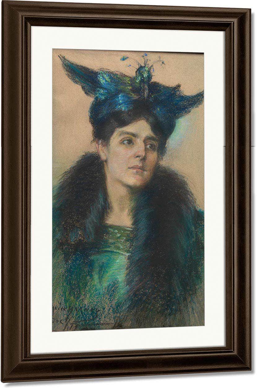 Marianne With Hat By Alice Pike Barney Fine Art Print