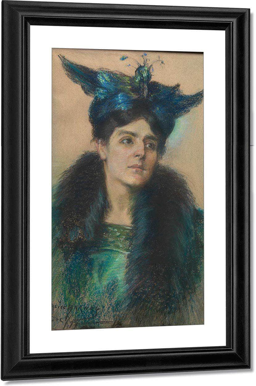 Marianne With Hat By Alice Pike Barney Fine Art Print