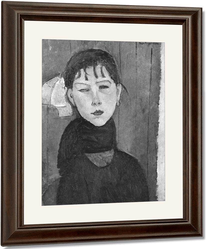 Marie Young Woman Of The People By Amedeo Modigliani Fine Art Print