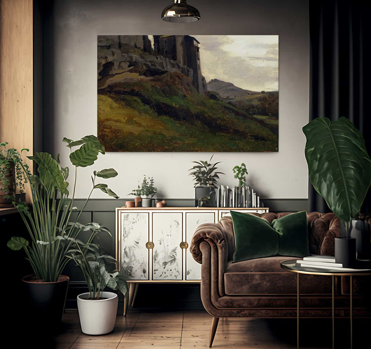 Marino Large Buildings On The Rocks 1826 1827 Oil On Paper 3620X2450Mm Private Collection  By Jean Baptiste Camille Corot Fine Art Print