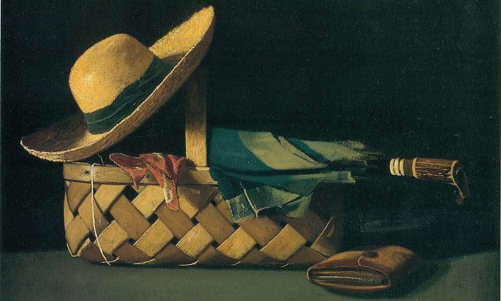 Market Basket Hat And Umbrella By John F Peto Fine Art Print