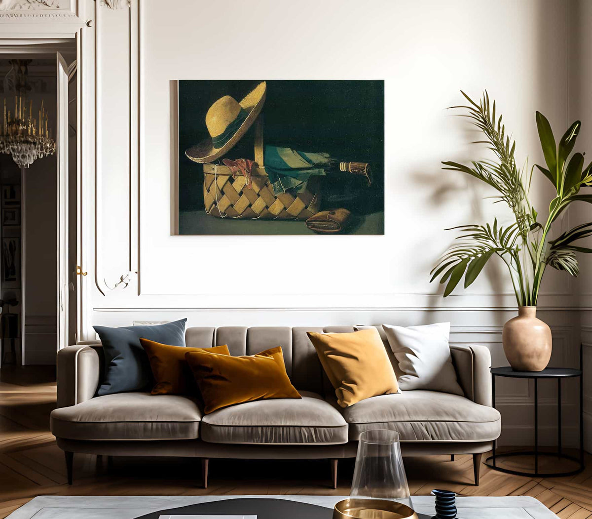 Market Basket Hat And Umbrella By John F Peto Fine Art Print