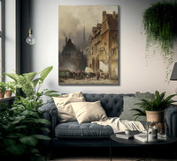 Market Day By August Eduard Schliecker Fine Art Print