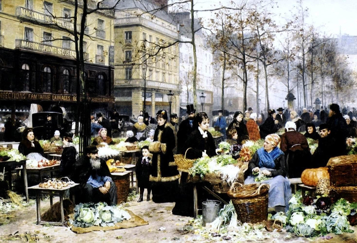 Market Day Painting Victor Gabriel Gilbert Canvas Art Fine Art Print