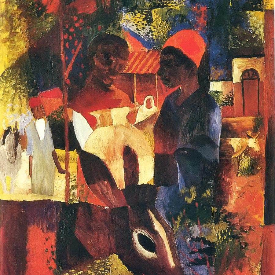 Market In Tunis By August Macke Fine Art Print