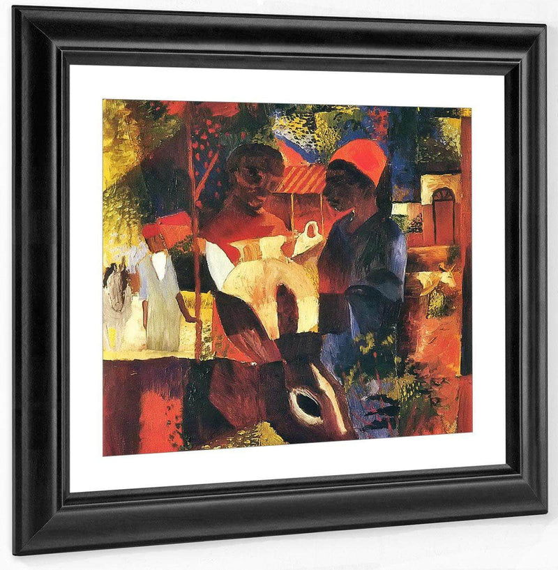 Market In Tunis By August Macke Fine Art Print