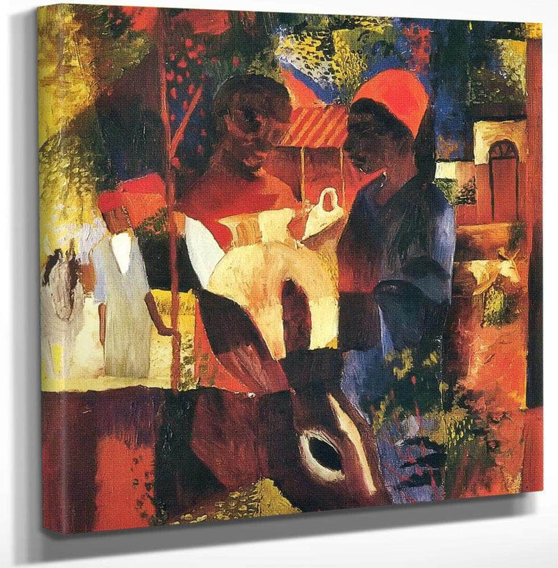 Market In Tunis By August Macke Fine Art Print