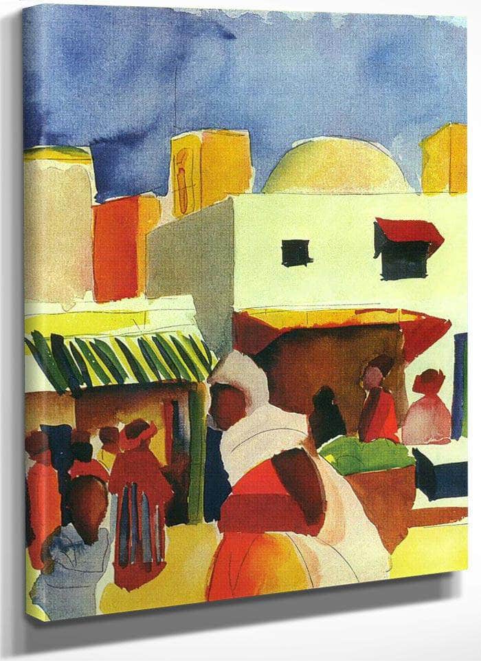 Market In Tunis I By August Macke Fine Art Print