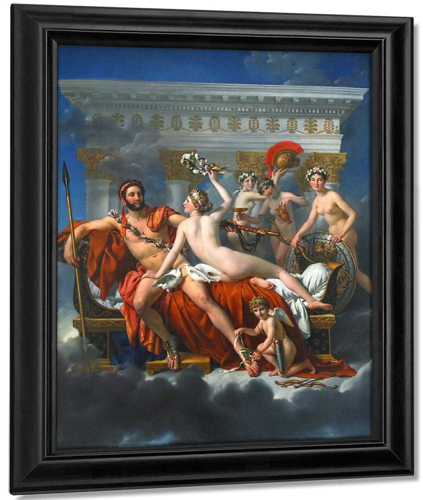 Mars Disarmed By Venus And The Three Graces  By Jacques Louis David Fine Art Print