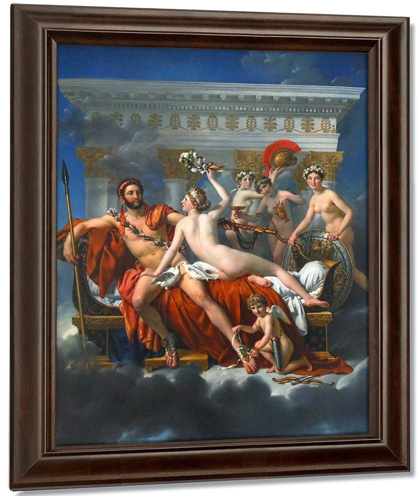 Mars Disarmed By Venus And The Three Graces  By Jacques Louis David Fine Art Print
