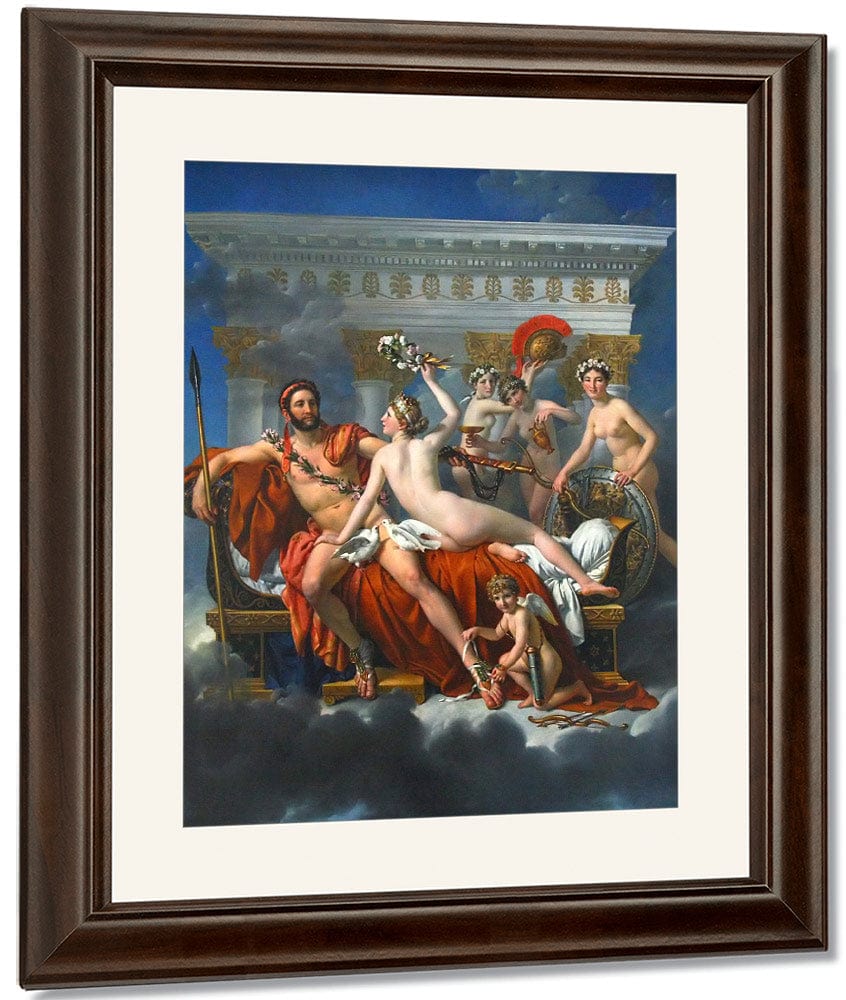 Mars Disarmed By Venus And The Three Graces  By Jacques Louis David Fine Art Print
