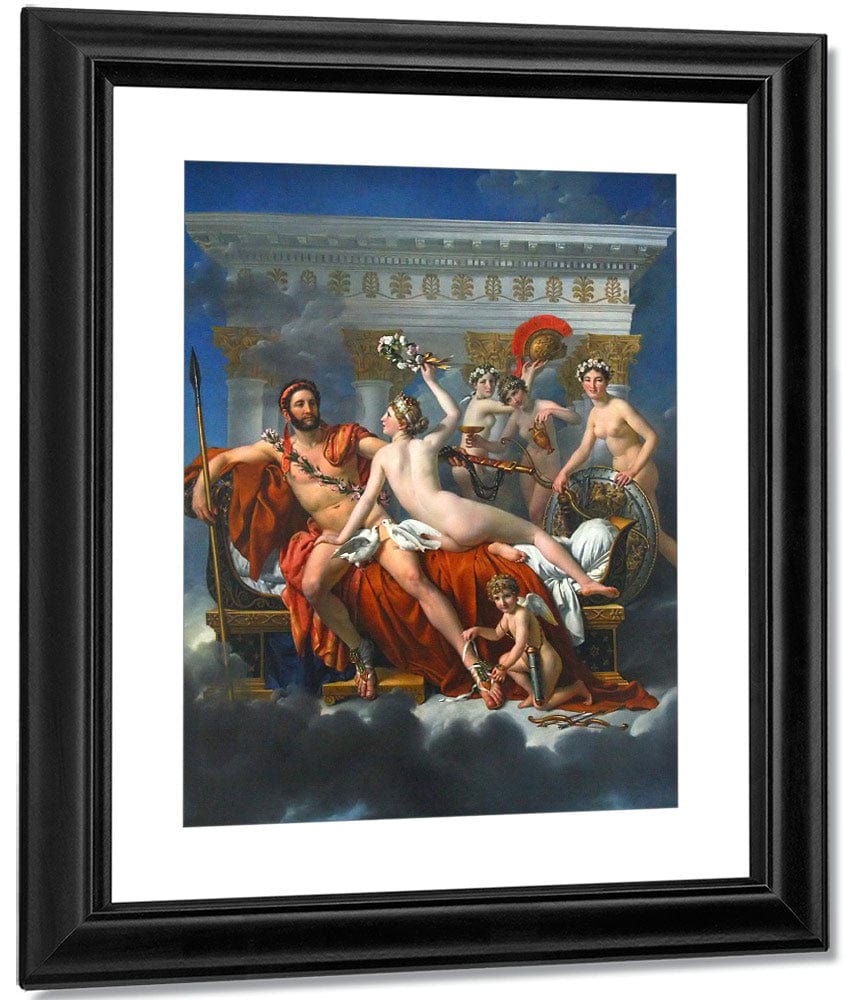 Mars Disarmed By Venus And The Three Graces  By Jacques Louis David Fine Art Print
