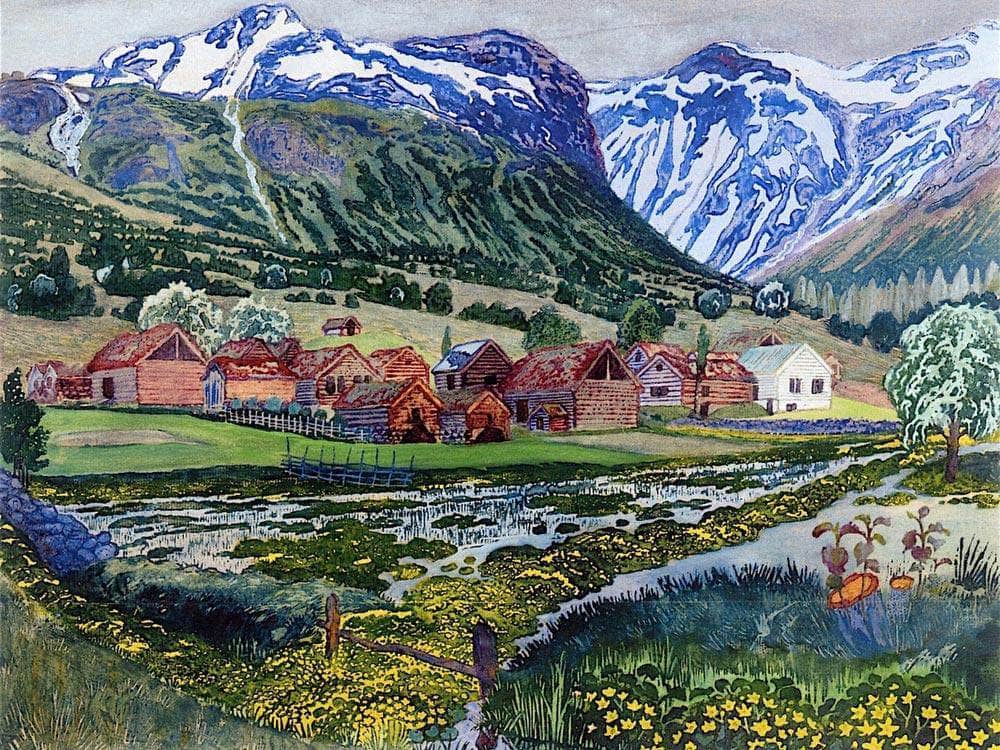 Marsh Marigold Night By Nicolai Astrup Fine Art Print