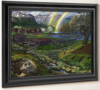 Marsh Marigolds And Double Rainbow By Nicolai Astrup Fine Art Print