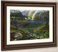 Marsh Marigolds And Double Rainbow By Nicolai Astrup Fine Art Print