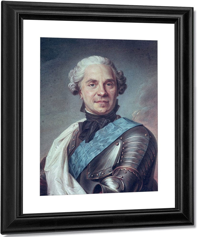 Marshal Maurice De Saxe (1696 1750) By Maurice Quentin De La Tour Fine Art Print