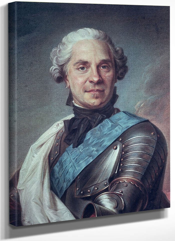 Marshal Maurice De Saxe (1696 1750) By Maurice Quentin De La Tour Fine Art Print
