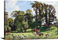 Mary In The Gardens Dunshay Painting George Spencer Watson Canvas Art Fine Art Print