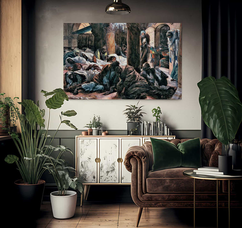 Mary Magdalen Runs To The Cenacle And Tells The Disciples That The Body Of Jesus Is No Longer In The Tomb By James Tissot Fine Art Print