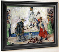 Masks Fighting Over A Hanged Man By James Ensor Fine Art Print