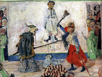 Masks Fighting Over A Hanged Man By James Ensor Fine Art Print