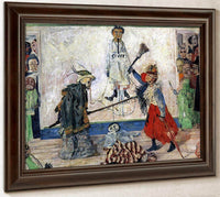 Masks Fighting Over A Hanged Man By James Ensor Fine Art Print