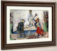 Masks Fighting Over A Hanged Man By James Ensor Fine Art Print