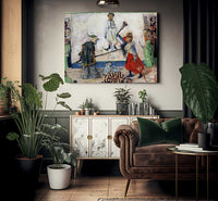 Masks Fighting Over A Hanged Man By James Ensor Fine Art Print