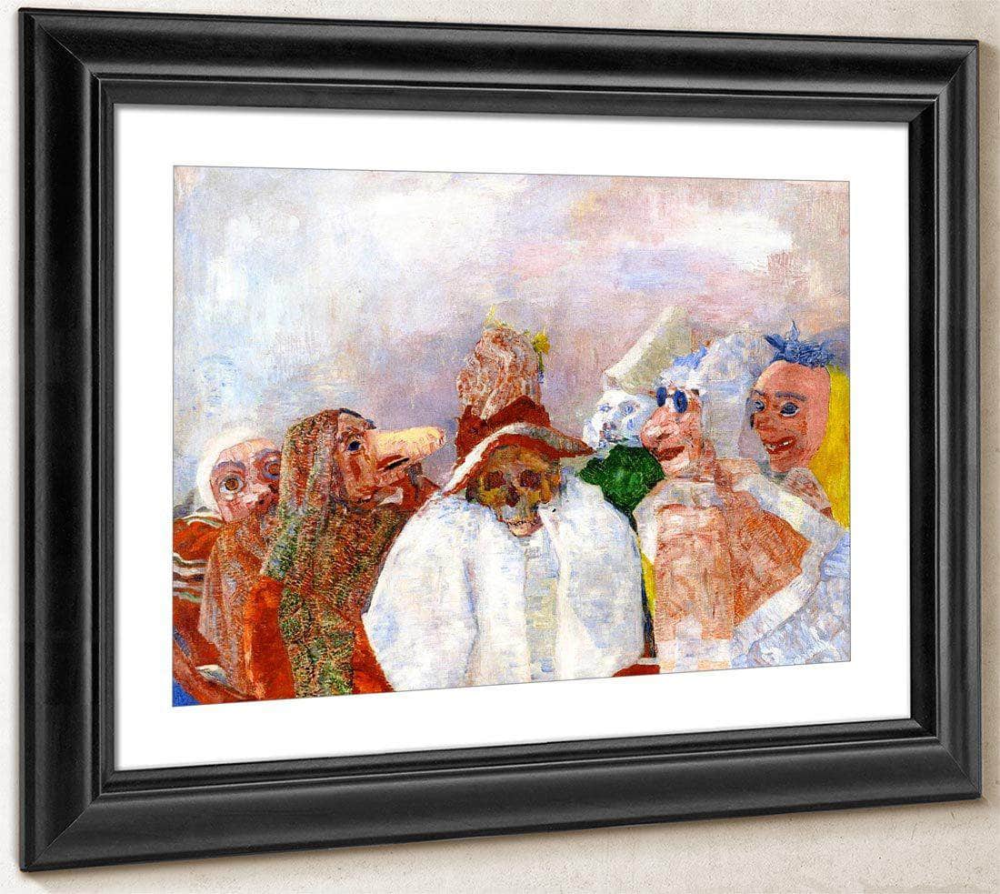 Masks Mocking Death By James Ensor Print, Canvas Art, Framed Print