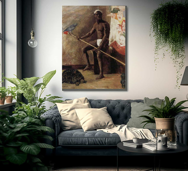 Masks Watching A Black Minstrel By James Ensor Fine Art Print