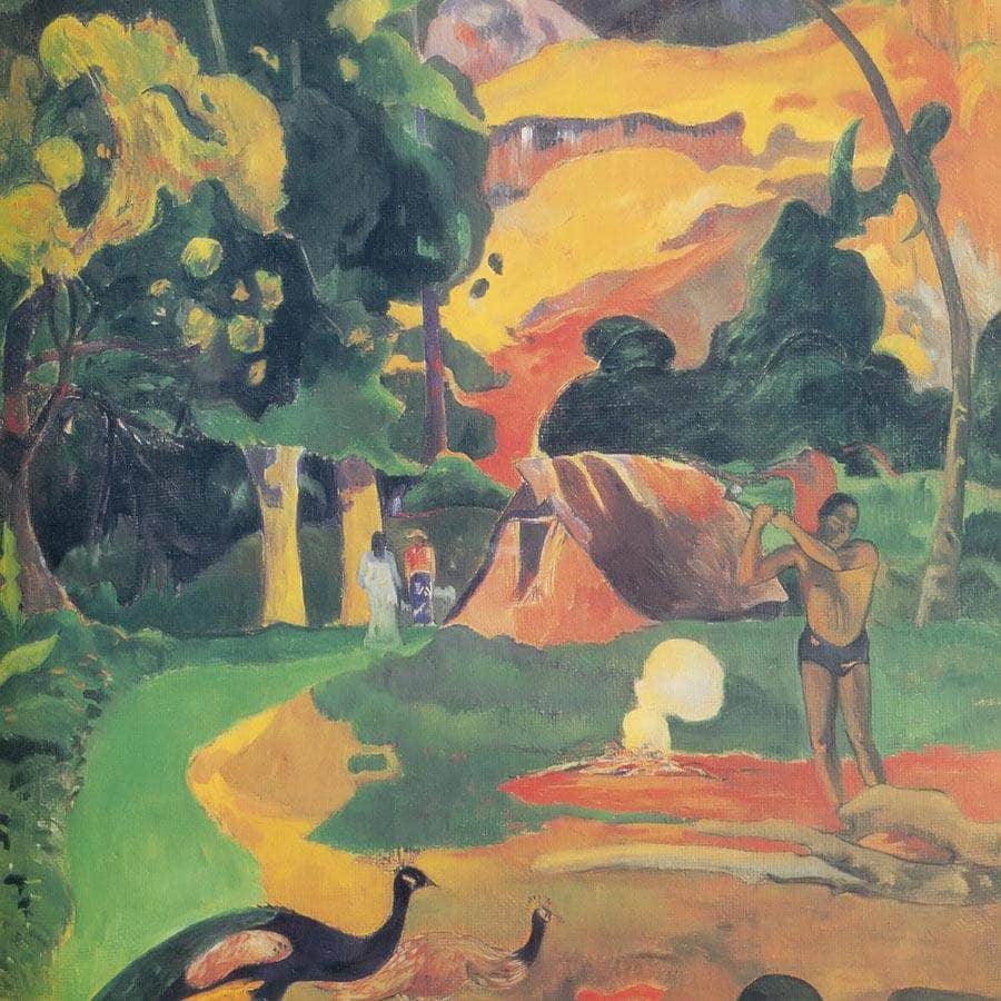 Matamoe ( Landscape With Peacocks) By Paul Gauguin Fine Art Print