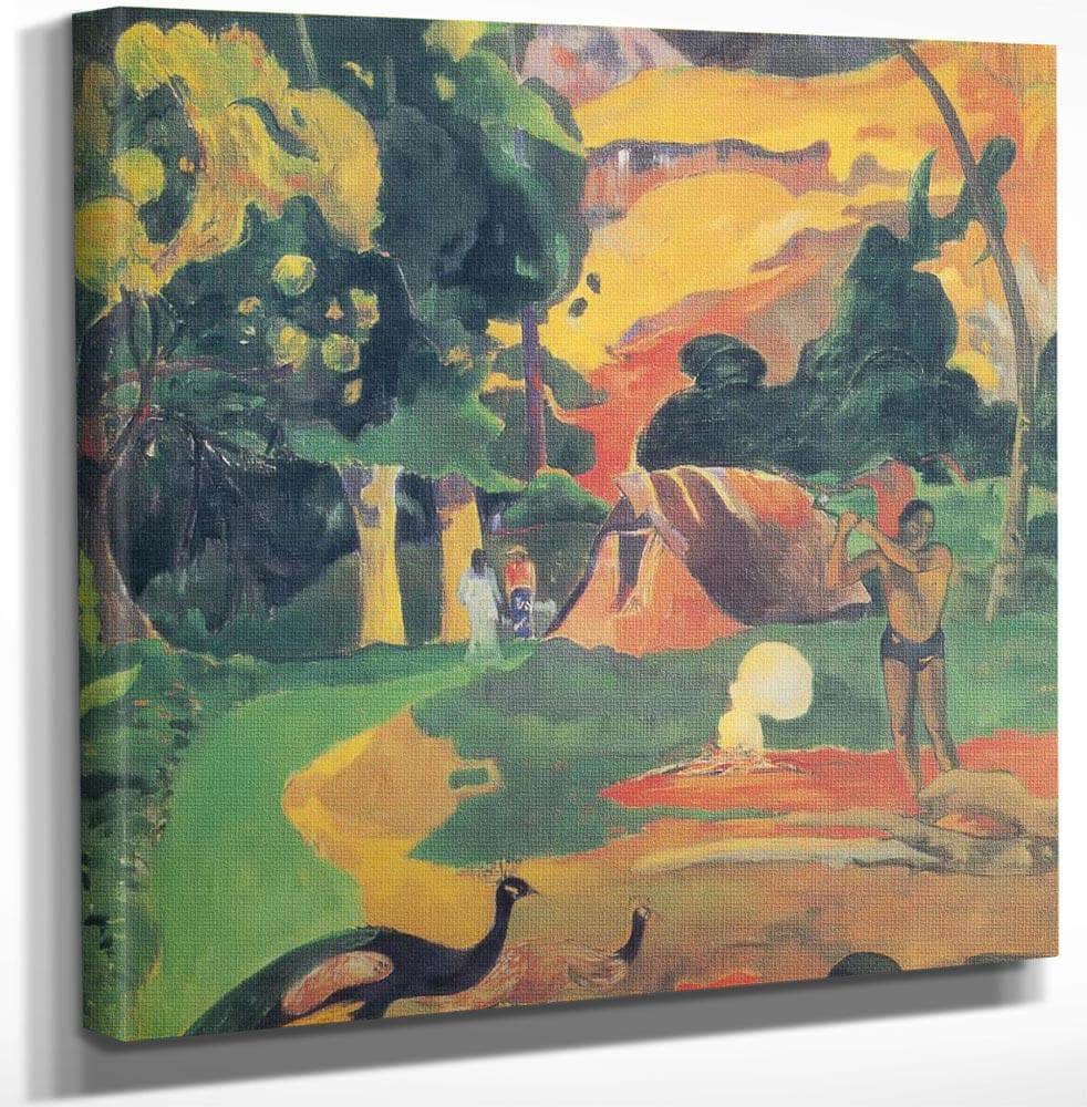 Matamoe ( Landscape With Peacocks) By Paul Gauguin Fine Art Print