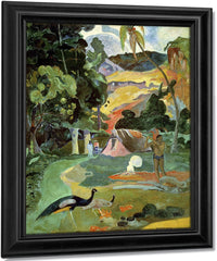 Matamoe Or, Landscape With Peacocks By Eugene Henri Paul Gauguin Fine Art Print