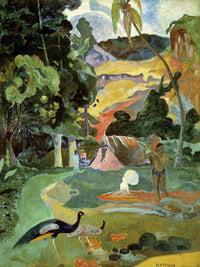 Matamoe Or, Landscape With Peacocks By Eugene Henri Paul Gauguin Fine Art Print
