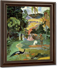 Matamoe Or, Landscape With Peacocks By Eugene Henri Paul Gauguin Fine Art Print