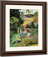 Matamoe Or, Landscape With Peacocks By Eugene Henri Paul Gauguin Fine Art Print