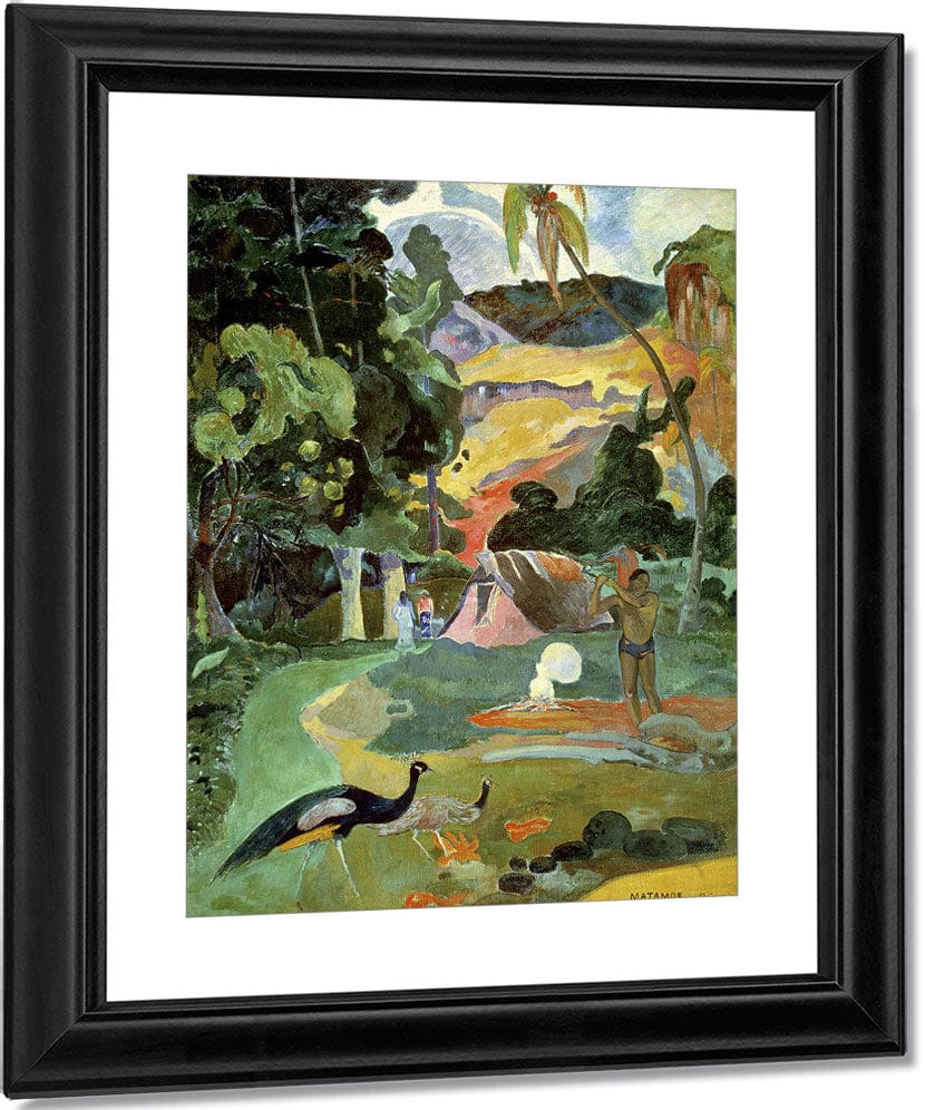 Matamoe Or, Landscape With Peacocks By Eugene Henri Paul Gauguin Fine Art Print